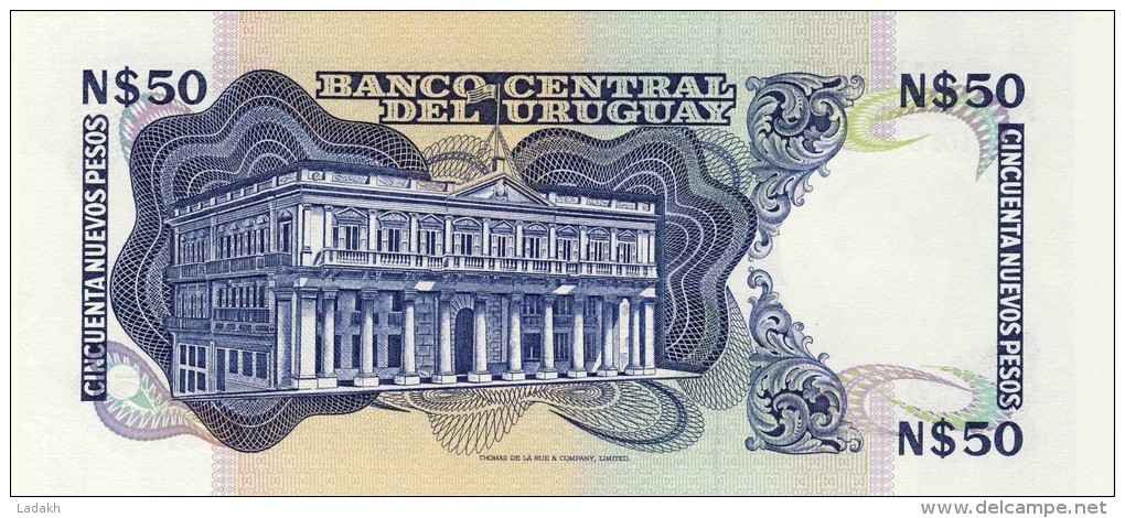 BILLET # URUGUAY # 1988 # 50 NUEVOS PESOS # PICK 61 E # BILLET NEUF # - Uruguay