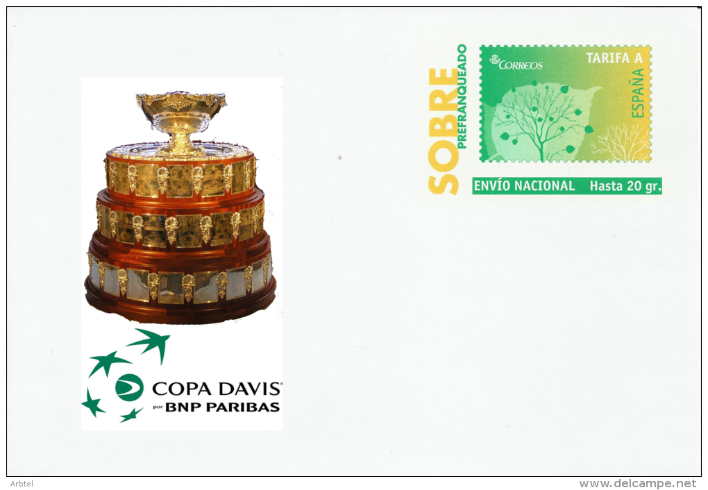 DAVIS CUP TENNIS ON SPAIN STATIONERY COVER THIS IS A PRIVATE PRINT - Tennis