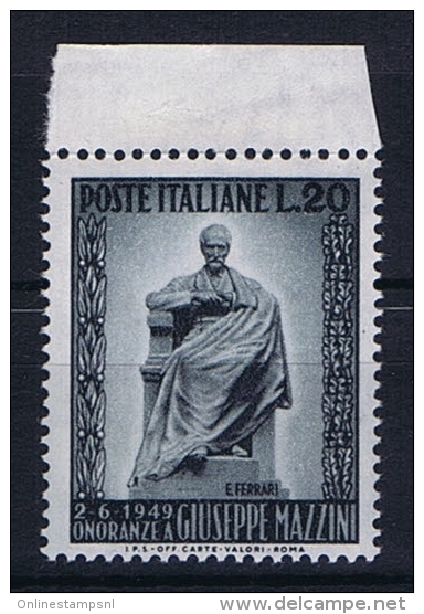 Italy:   Sa 604  Mi 777  MNH/**,hinged At Border - 1946-60: Nuovi