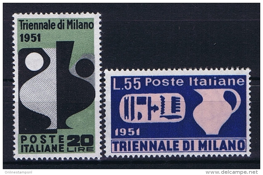 Italy:  Sa 666-667 , Mi 839-840  MH/* - 1946-60: Nuovi