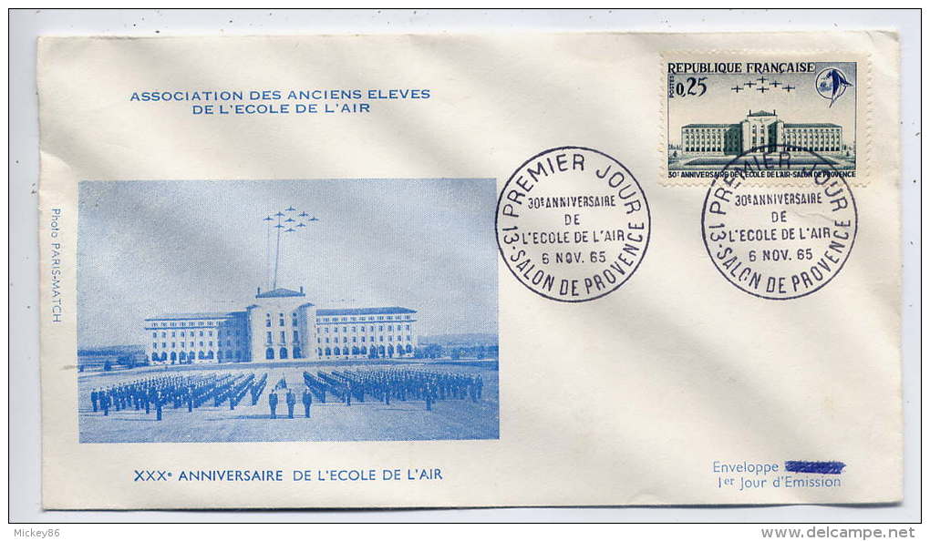 1965--FDC  Enveloppe 30°anniv Ecole De L'Air De Salon De Provence--cachet SALON  06-11-1965--armée,avion - 1960-1969