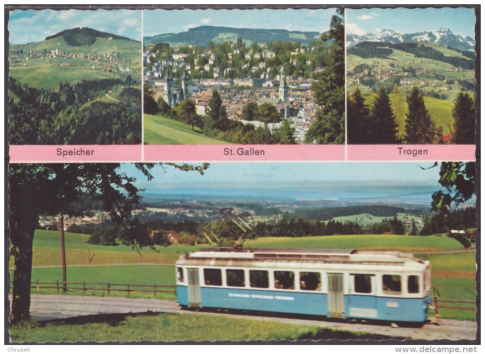 Eisenbahn Zug  St. Gallen - Speicher -Trogen Bahn - Speicher