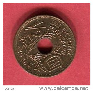 INDOCHINE 1/2 CENTIME 1938   SUP 8 E - Vietnam