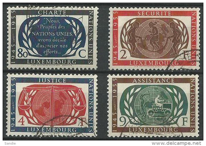 Luxembourg - Nations Unies - UNO 1955 No. 496 - 499 Oblitérés - Oblitérés