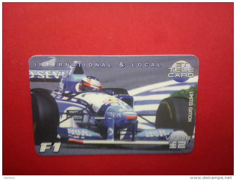 Phonecard Formule 1 Limited Edition (Mint,New) Rare ! - BT Kaarten Voor Hele Wereld (Vooraf Betaald)