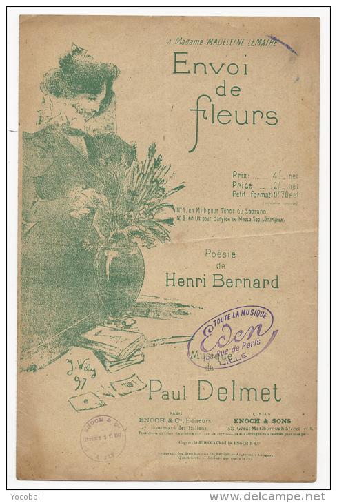 Partition, Musicale, Envoi De Fleurs, Paul Delmet, Enoch & Cie Editeurs, Frais Fr: 1.60€, - Partituren