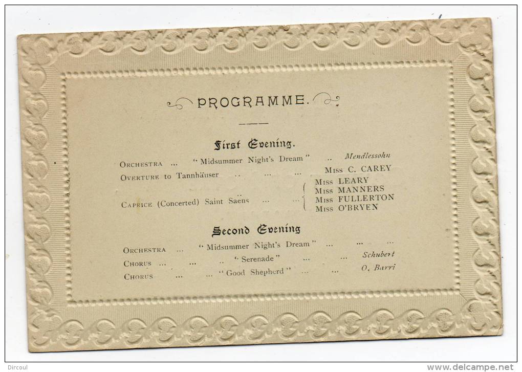 26717  -    Convent  Of  Notre Dame - Clapham  - The Feast  Of  Sister  Suiperior  1897 - Programme - Surrey