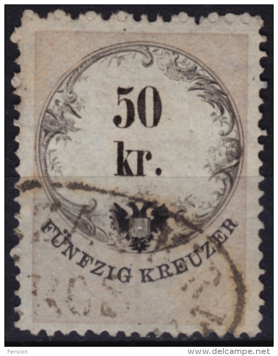 Austria -  1866-1868 - Revenue, Tax Stamp - 50 Kr. - Revenue Stamps