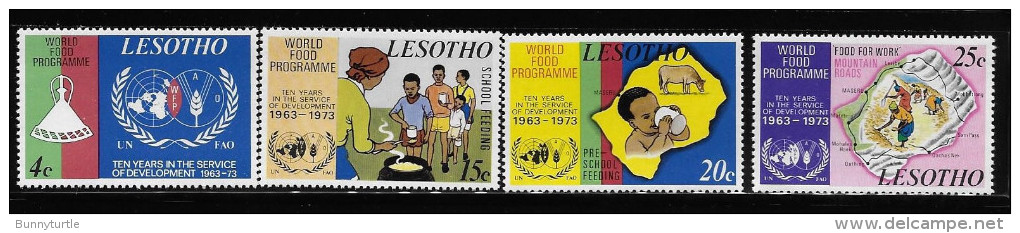 Lesotho 1973 World Food Program 10th Anniversary Map FAO MNH - Lesotho (1966-...)