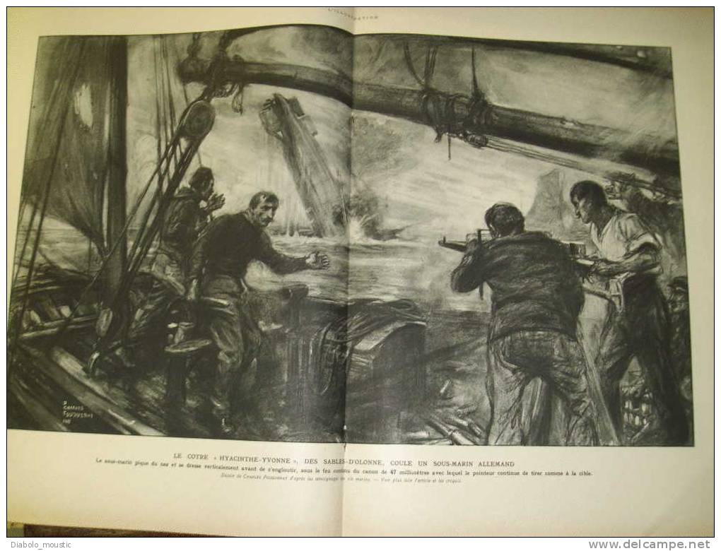 L'ILLUSTRATION 26/05/1917:Le Cotre HYACINTHE-YVONNE Et Son Héroïque équipage;Alphonse XIII ;Italiens,Russes ; Chars D'as - L'Illustration