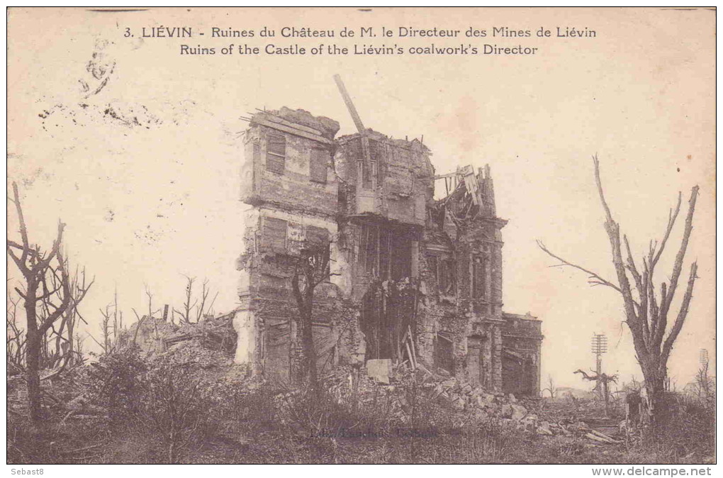 LIEVIN RUINES DU CHATEAU DE M LE DIRECTEUR DES MINES DE LIEVIN - Lievin