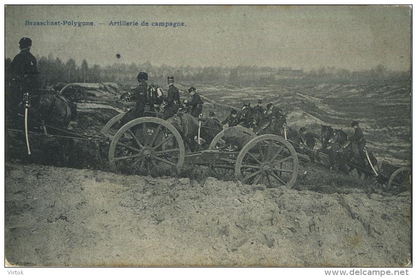 Brasschaat :  Artillerie De Campagne     (  Geschreven Met Zegel 1908  )    Militaria - Brasschaat