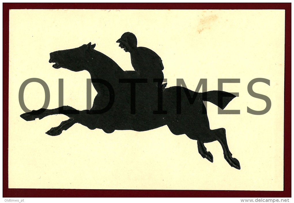 CARTES ANIMEES LAMBERT - CHEVAL DE COURSE - - Silhouettes