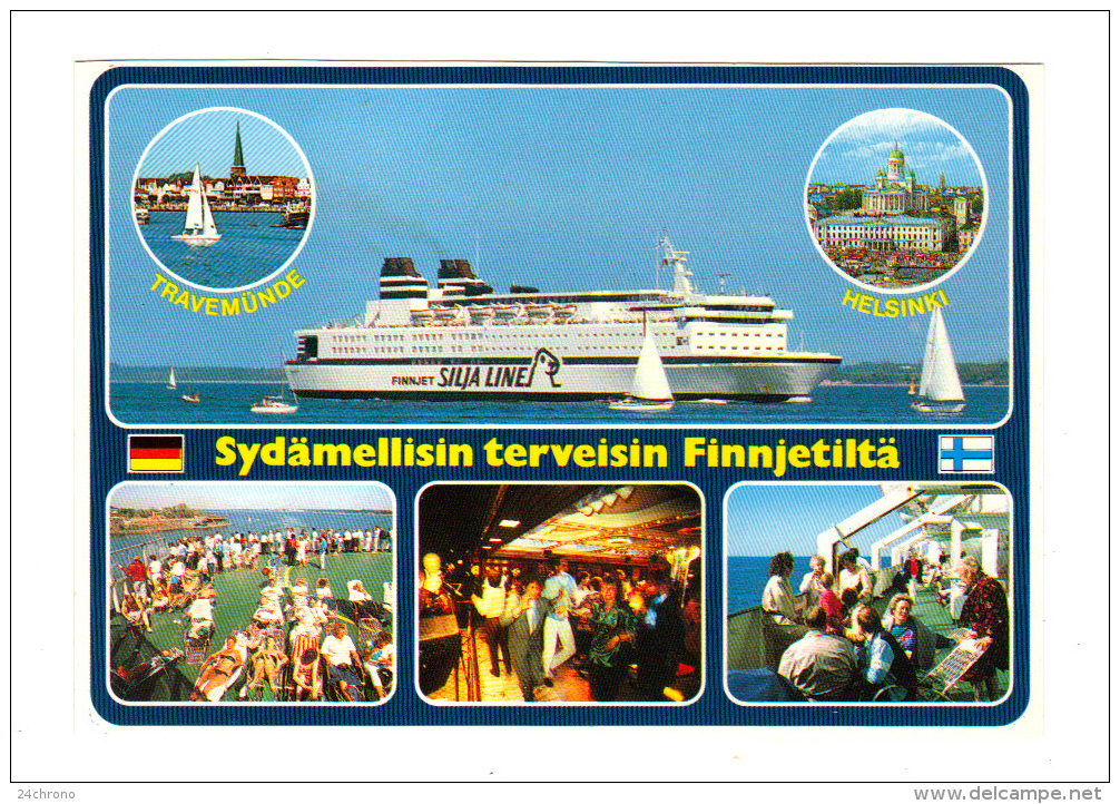 Allemagne: Travemunde Helsinki, Sydamellisin Terveisin Finnjetilta, Finnjet Silja Line (14-1) - Lübeck-Travemuende