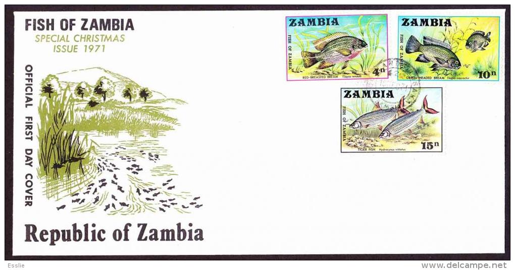 Zambia - 1971 - FDC - Fish - Zambia (1965-...)