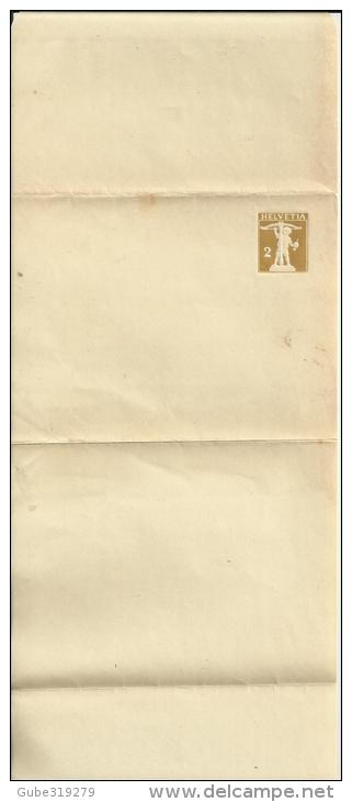 SWITZERLAND - NEWSPAPER SLEVE NEW PRESTAMPED 2 CT END 1800 / BEGINNING 1900 NEW FOLDED 12,5X9,3 CMS - LENGHT UNFOLDED 32 - Lettres & Documents