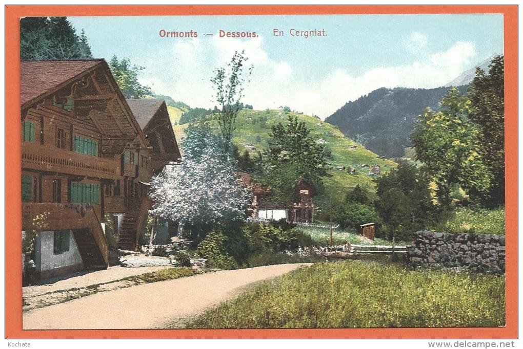 Y190, Les Diablerets, Ormonts - Dessous, En Cergniat, 8115, Non Circulée - Ormont-Dessous