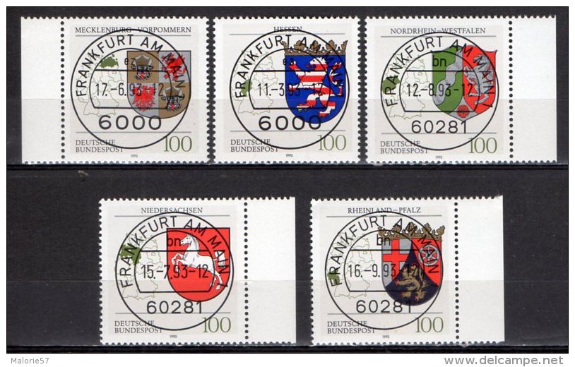 ALLEMAGNE R.F.A 1993 OBLITÉRÉ    Michel   : 1712 - 1716 - Used Stamps