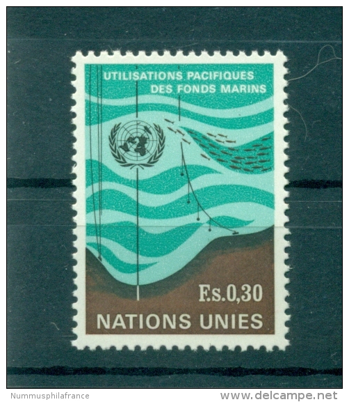 Nations Unies New Géneve 1971 - Michel N. 15 -  Utilisations Pacifiques Des Fonds Marins - Nuevos