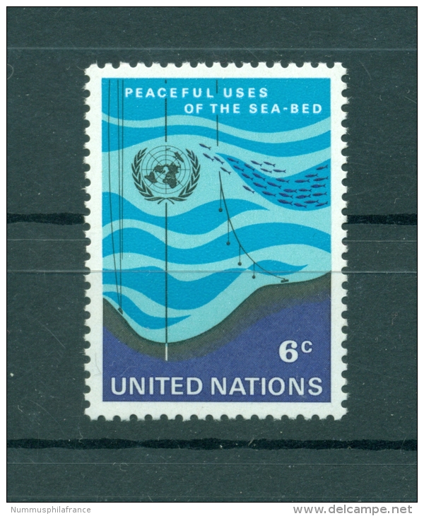 Nations Unies New New York 1971 - Michel N. 231 -  Utilisations Pacifiques Des Fonds Marins - Ongebruikt