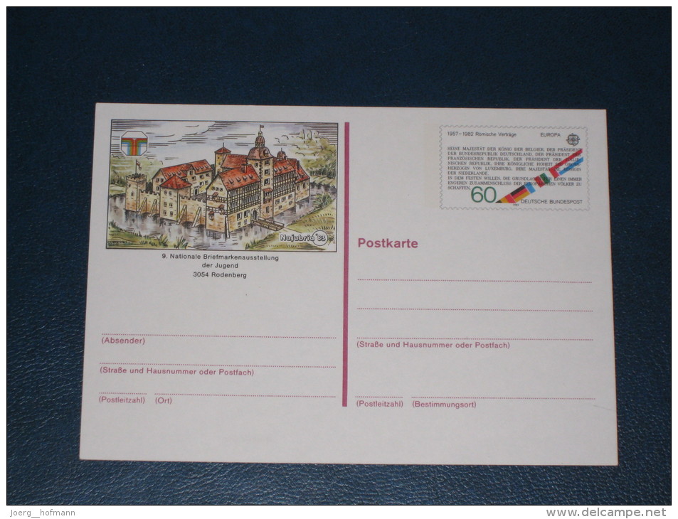 Germany Deutschland Bund Ganzsache Postal Stationery 1982 Europa CEPT Europe Rodenberg  Mint Ungebraucht ** - Bildpostkarten - Ungebraucht