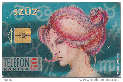 Télécarte à Puce HONGRIE - Zodiaque - VIERGE / Scans Recto & Verso - VIRGO Horoscope Chip Phonecard - JUNGFRAU - 407 - Hongrie