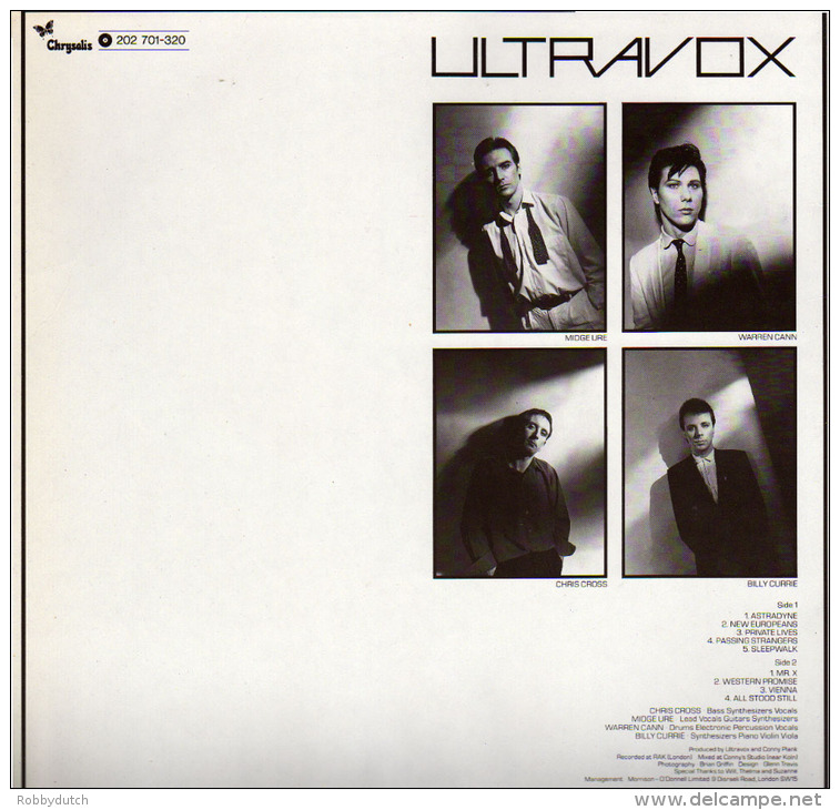 * LP *  ULTRAVOX - VIENNA (Holland 1980 EX-!!!) - Disco, Pop