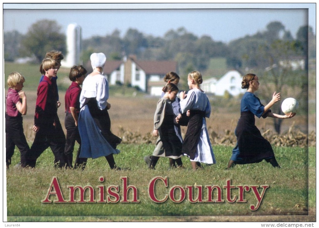 (346) USA - Amish - Children Playing Balloon Game (handball ?) - Handball