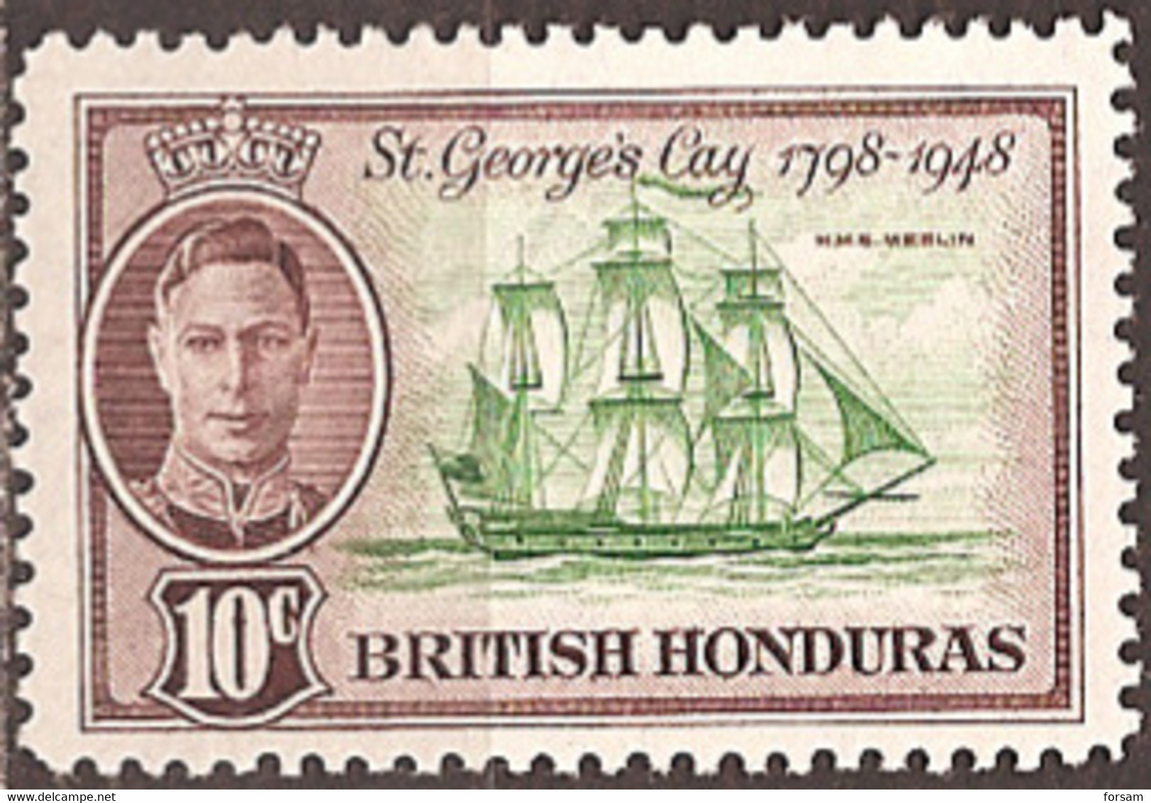 BRITISH HONDURAS..1949..Michel # 132...MLH. - Honduras Británica (...-1970)