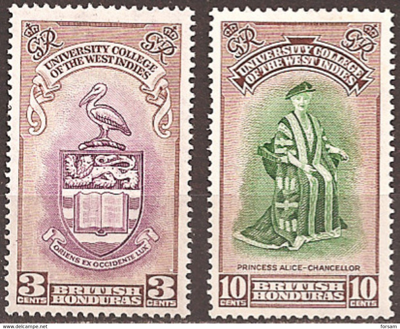 BRITISH HONDURAS..1951..Michel # 138-139...MLH. - British Honduras (...-1970)