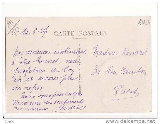 Carte 1925 ETANG D'AUREILHAN ET DE MIMIZAN / THE WOOLSACK (manoir ,villa ?) - Other & Unclassified