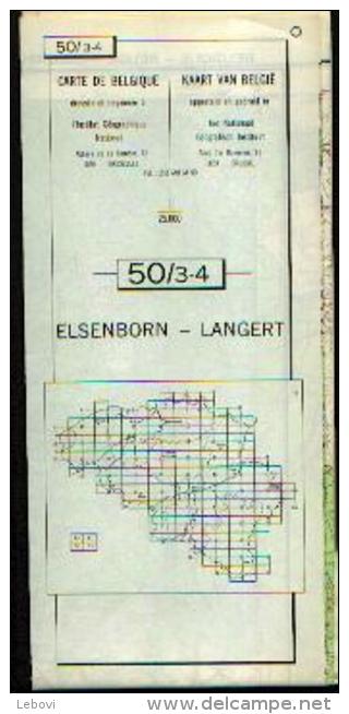 Institut Géographique National Belge ELSENBORN - LANGERT - Carte 50/3-4 (1976) - Geographical Maps