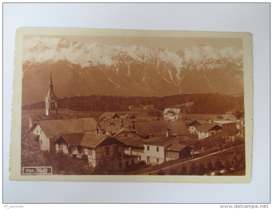 AK / Fotokarte 20er Jahre Igls Echt Gelaufen! Neptun 4550 Dorfkirche - Igls