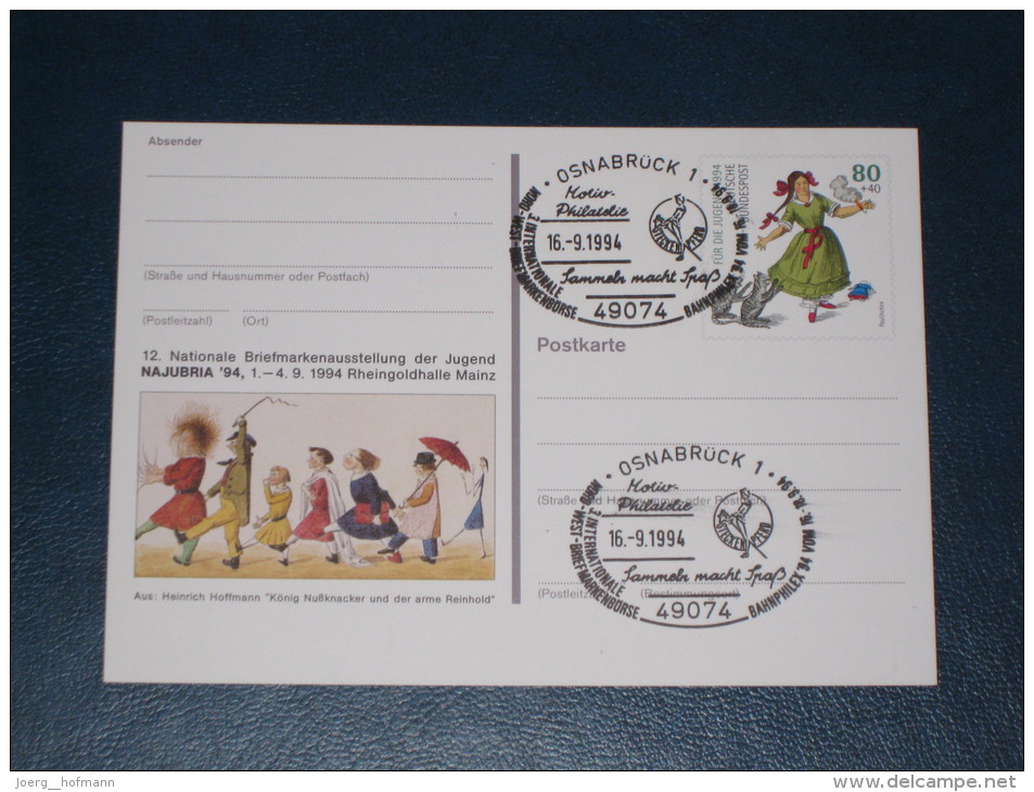 Germany Deutschland Bund Ganzsache Postal Stationery 1994 Für Die Jugend Märchen Najubria  Used Gebraucht - Geïllustreerde Postkaarten - Gebruikt