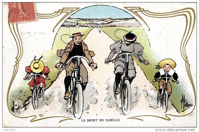 ILLUSTRATEUR  -  GUILLAUME  -   LE SPORT EN FAMILLE  -  VELO - Guillaume