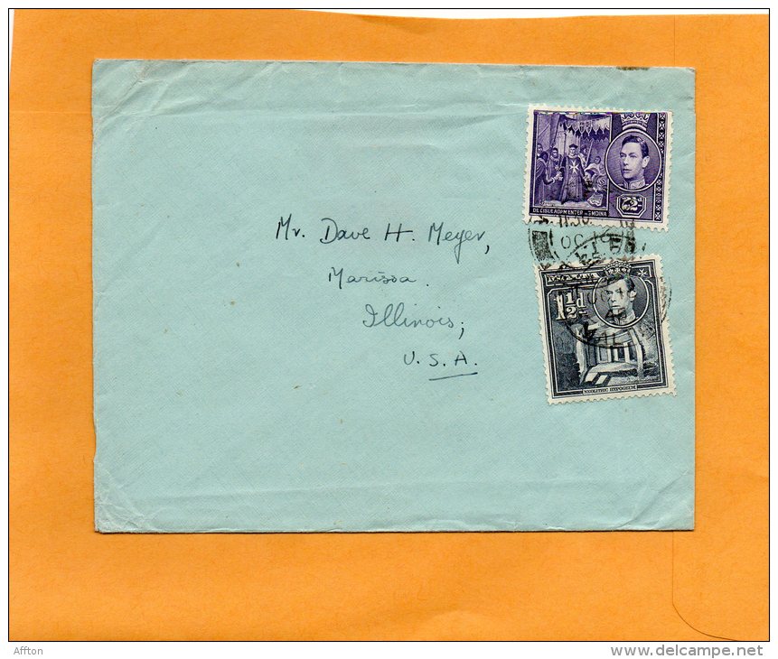 Malta Old Cover Mailed To USA - Malte (...-1964)