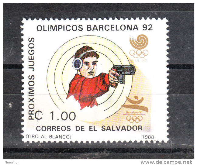 San Salvador   -   1988.  Tiro Con La Pistola. Pistol Shooting.  MNH - Tiro (armi)