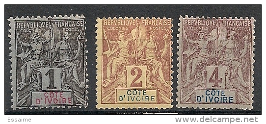 Côte D'ivoire. 1892. N° 1,2,3. Neuf * MH - Ungebraucht