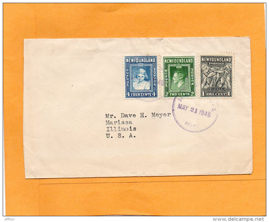 Newfoundland 1946 Cover Mailed To USA - 1908-1947