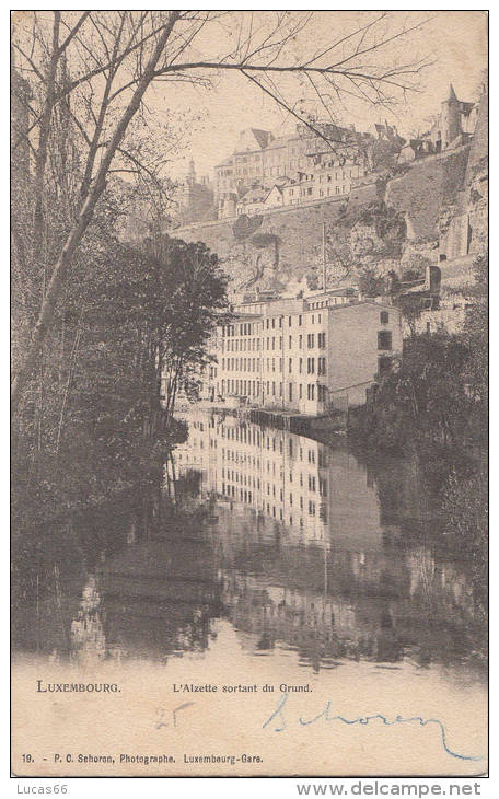 1907 LUXEMBOURG - L'ALZETTE SORTANT DU GRUND - Luxembourg - Ville