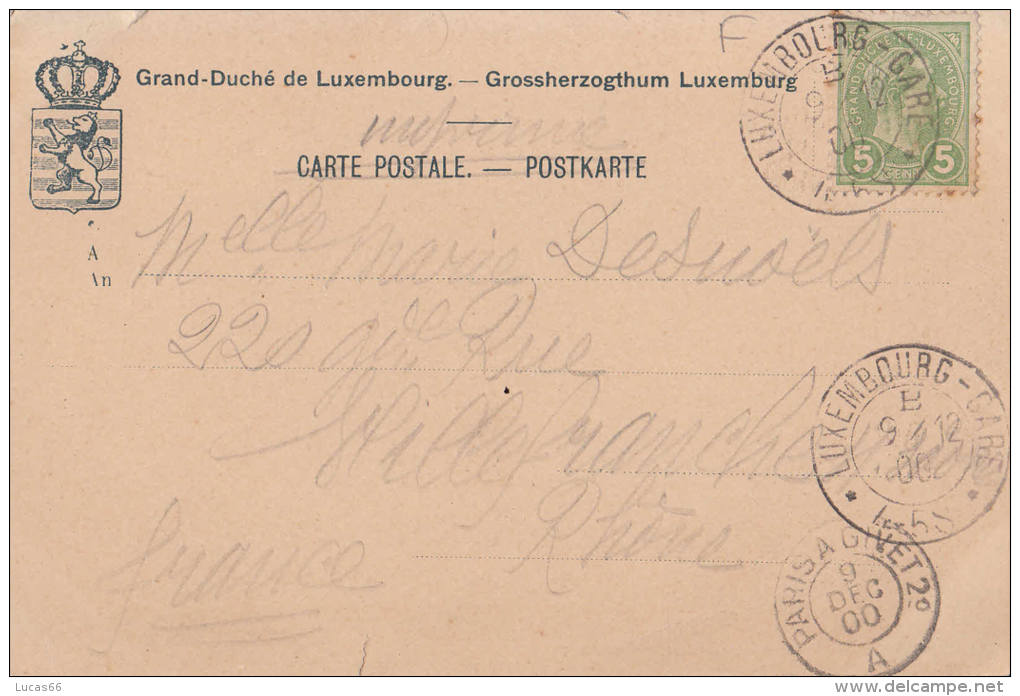 1906 LUXEMBOURG  PONT DU STIERCHEN - Luxemburgo - Ciudad