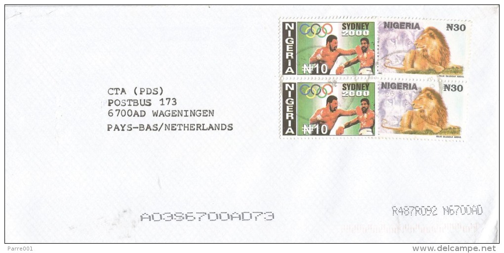 Nigeria 2002 Una Lion Olympic Games Sydney Boxing Cover - Boxen
