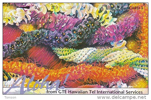 Hawaii, HAW-77, 3 Units, Les Aloha, Flowers, Mint, 2 Scans. - Hawaii