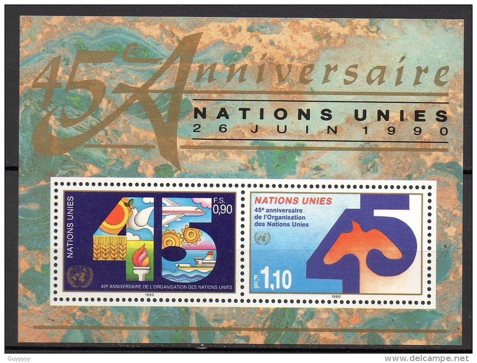Nations Unies (Genève) - Bloc Feuillet - 1990 - Yvert N° BF 6 ** - Hojas Y Bloques
