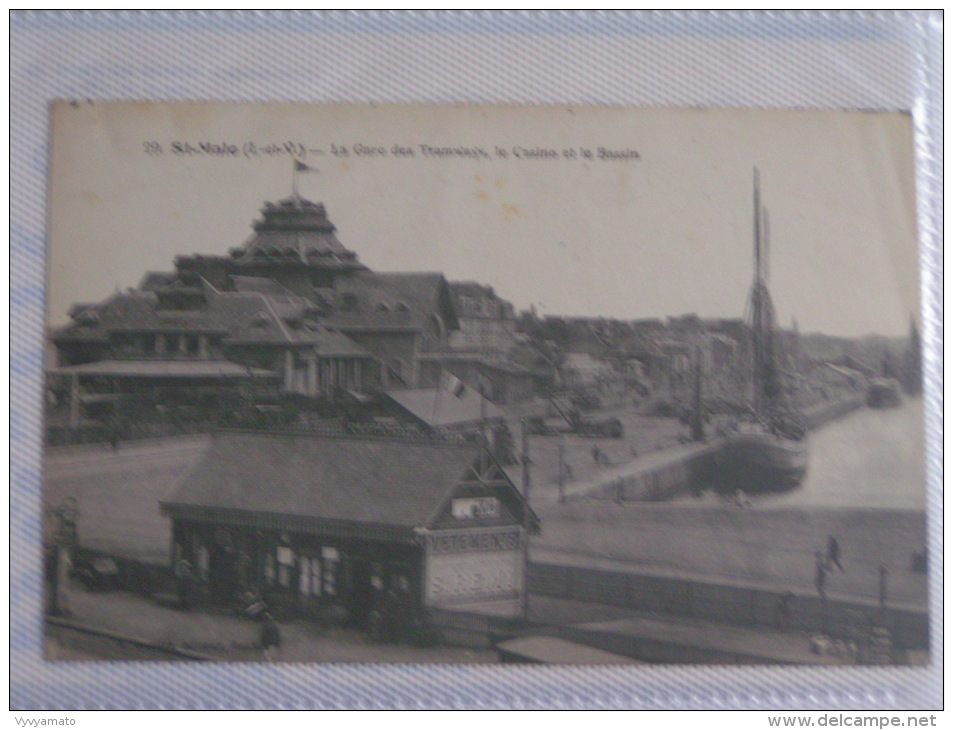 SAINT MALO  LA GARE DES TRAMWAYS LE CASINO - Saint Malo