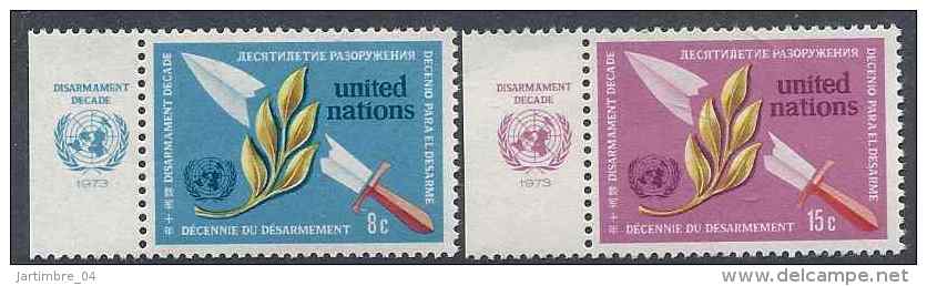 1973 NATIONS UNIES 227-28** Désarmement - Ongebruikt