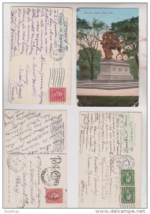 5 CPA NEW YORK ,  MONUMENTS DIVERS (annees 1915, Voir Timbres) - 5 - 99 Cartoline