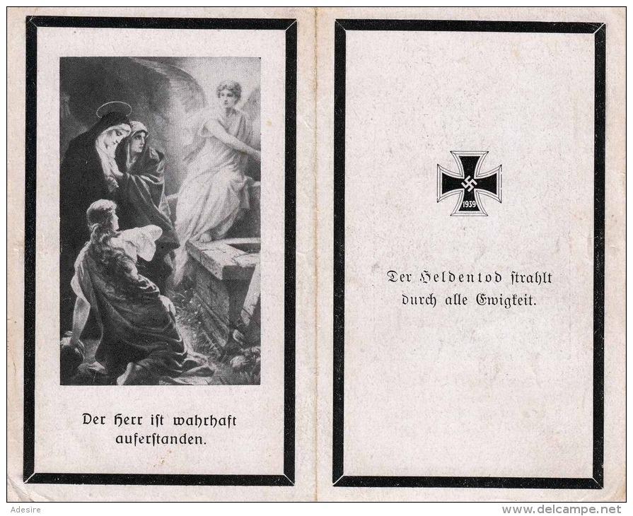 WK II, Andenkenbild, Soldat Eines Inf.Reg. Heldentod Im 21.Lebensjahr Für Führer, Volk Und Heimat - 1939-45