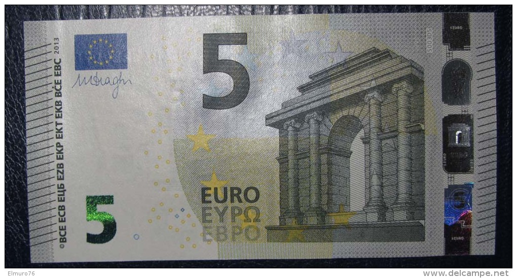 5 EURO S003D5 ITALY  ITALIA  Draghi SERIE SB 40432 .... Perfect UNC - 5 Euro