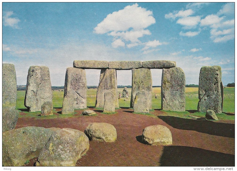 Stonehenge. Wiltshire.  View Looking East.    # 2941 - Dolmen & Menhirs